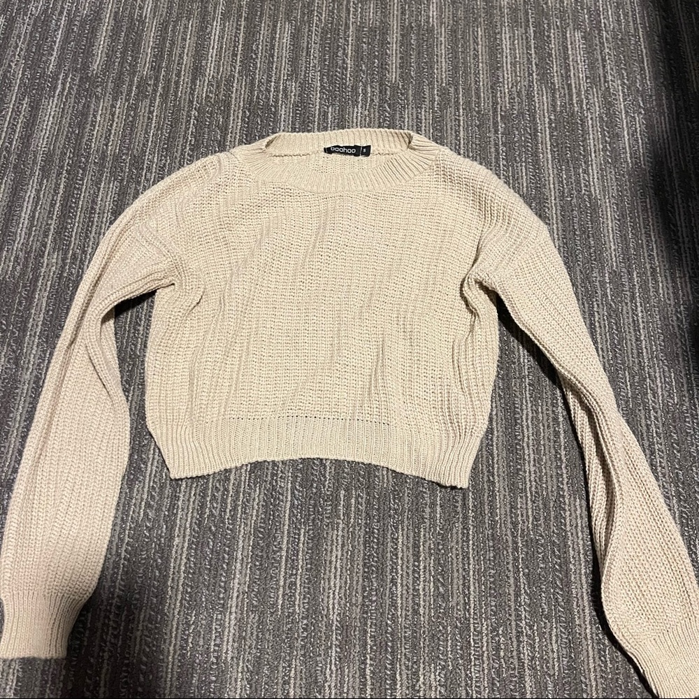cropped knit sweater